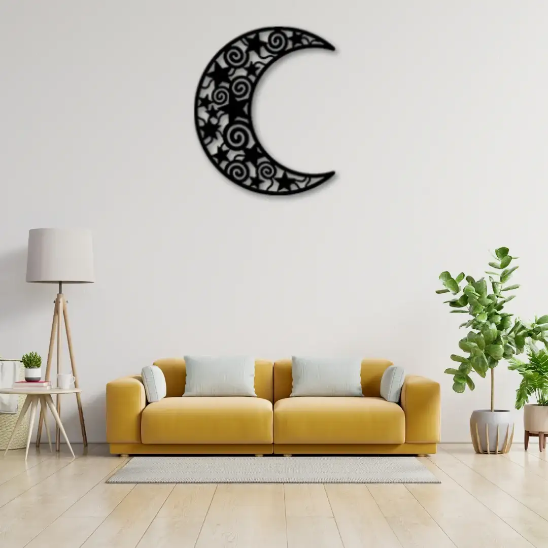 Starry Night Wall Decor place in a living room