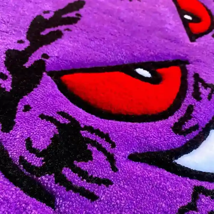 Duki Gengar Rug – Soft & Cozy Anime Rug, Close-Up Texture
