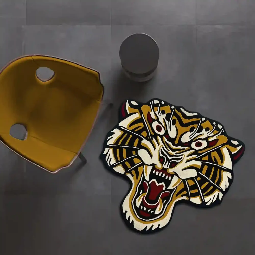 tiger head rug