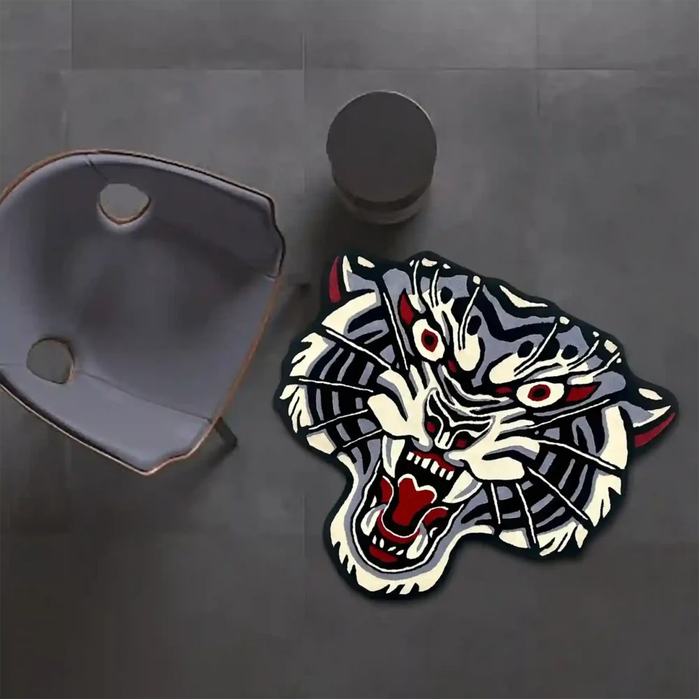 tiger head rug