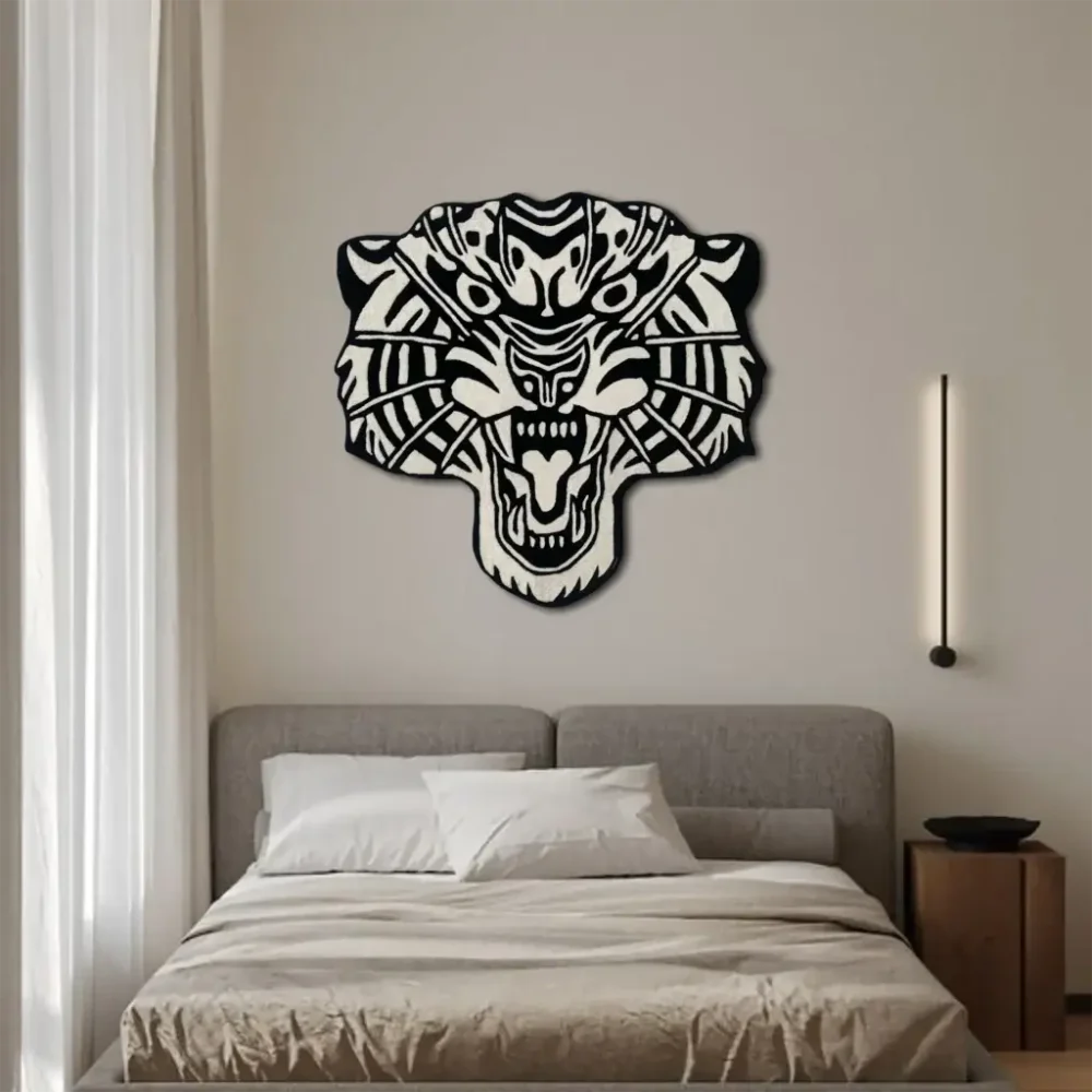 tiger head rug