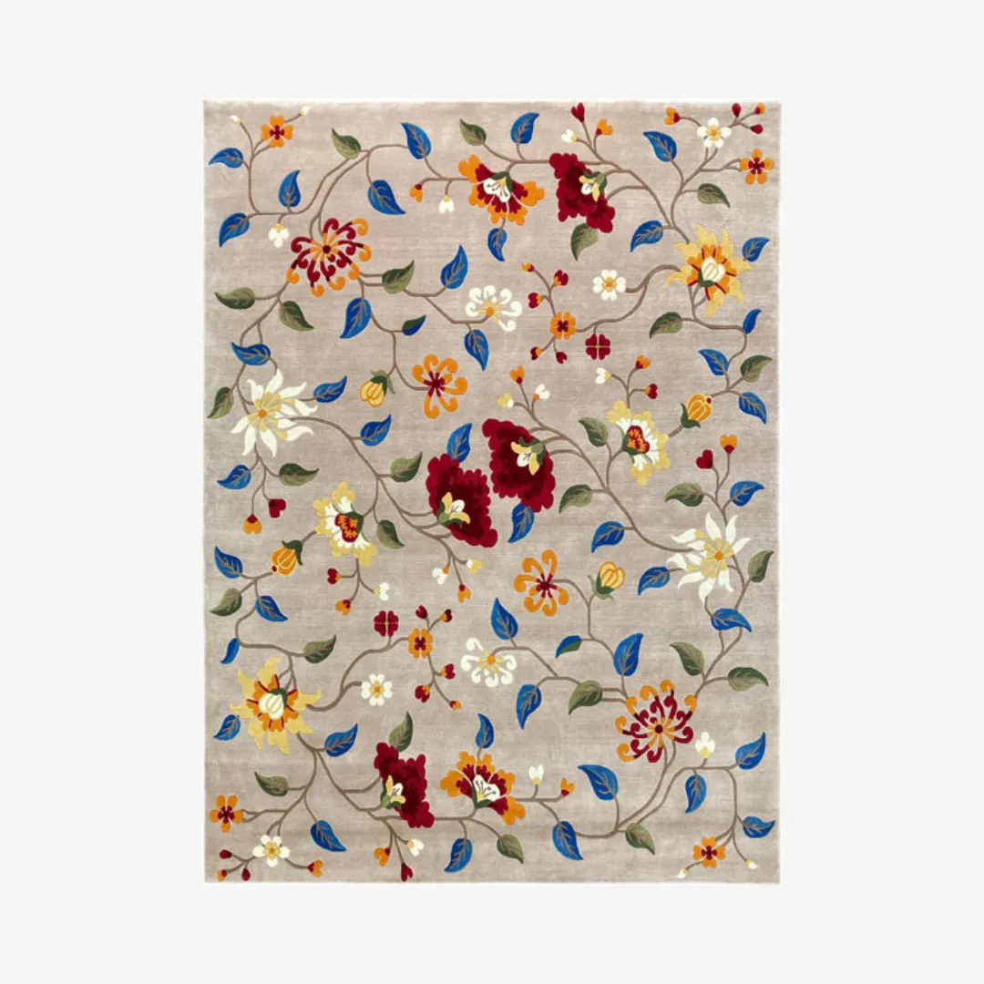 Beige Floral - Hand Tufted Rug