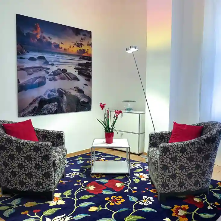 Blue Floral - Hand Tufted Rug