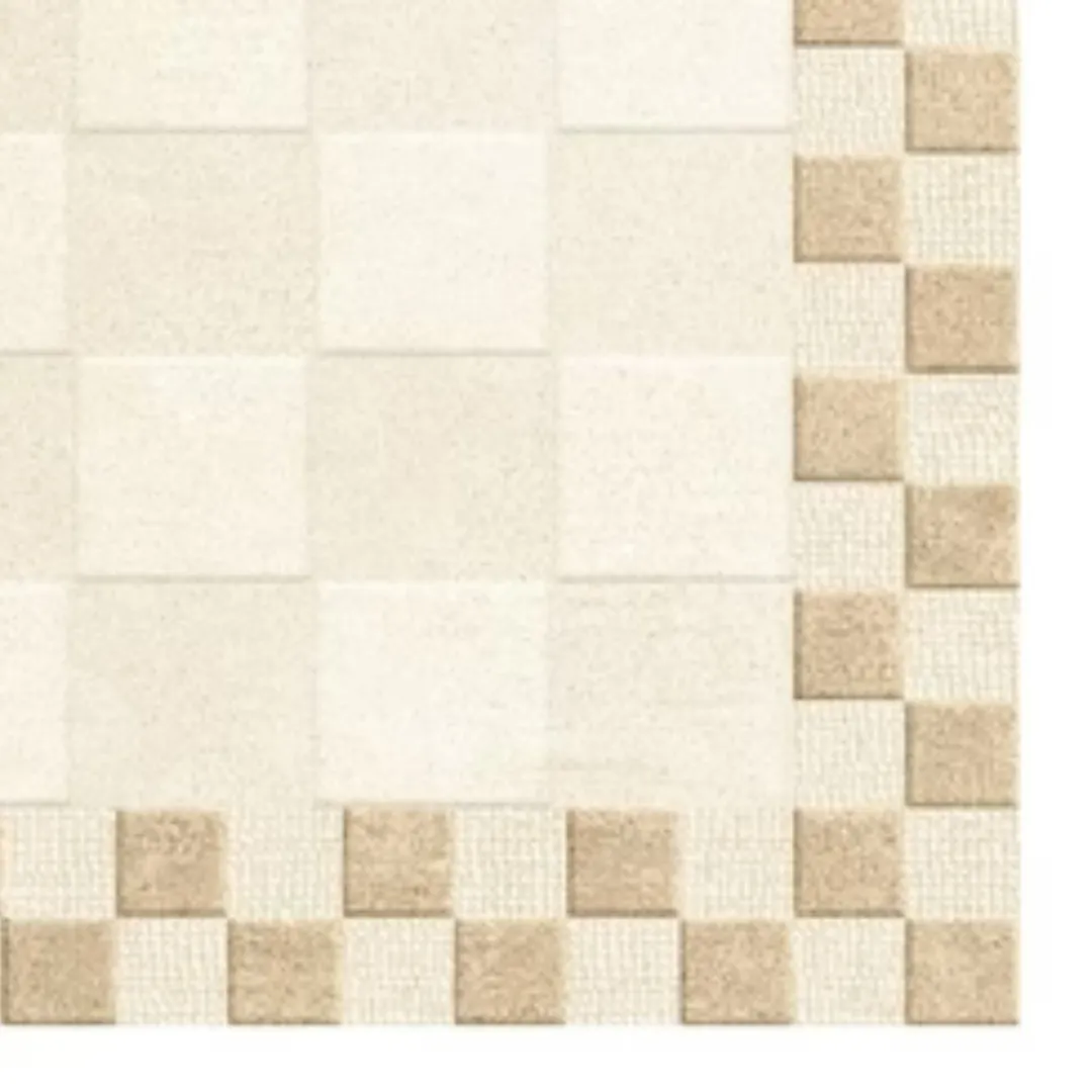 Brown Checkered Hand Tufted Rug
