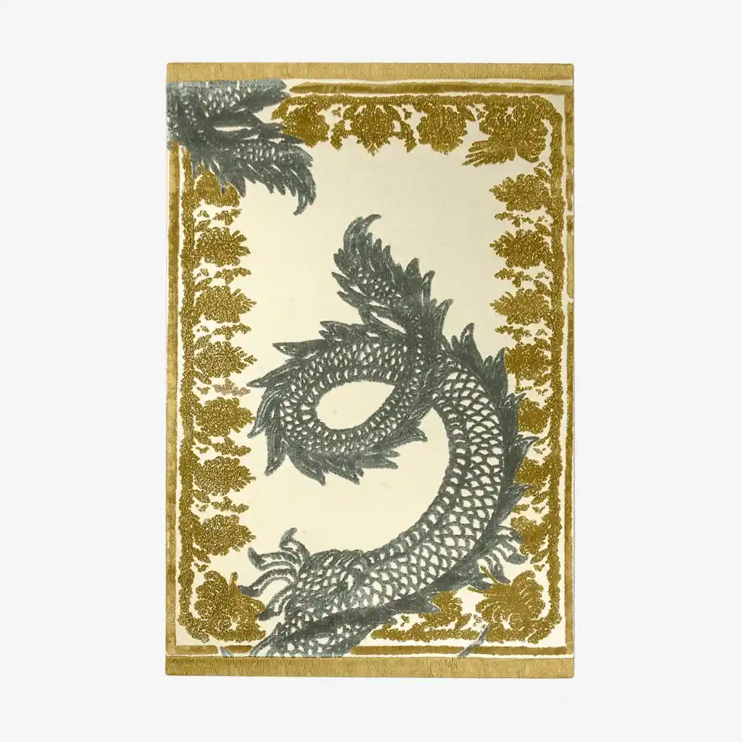 chinese dragon hand tufted rug