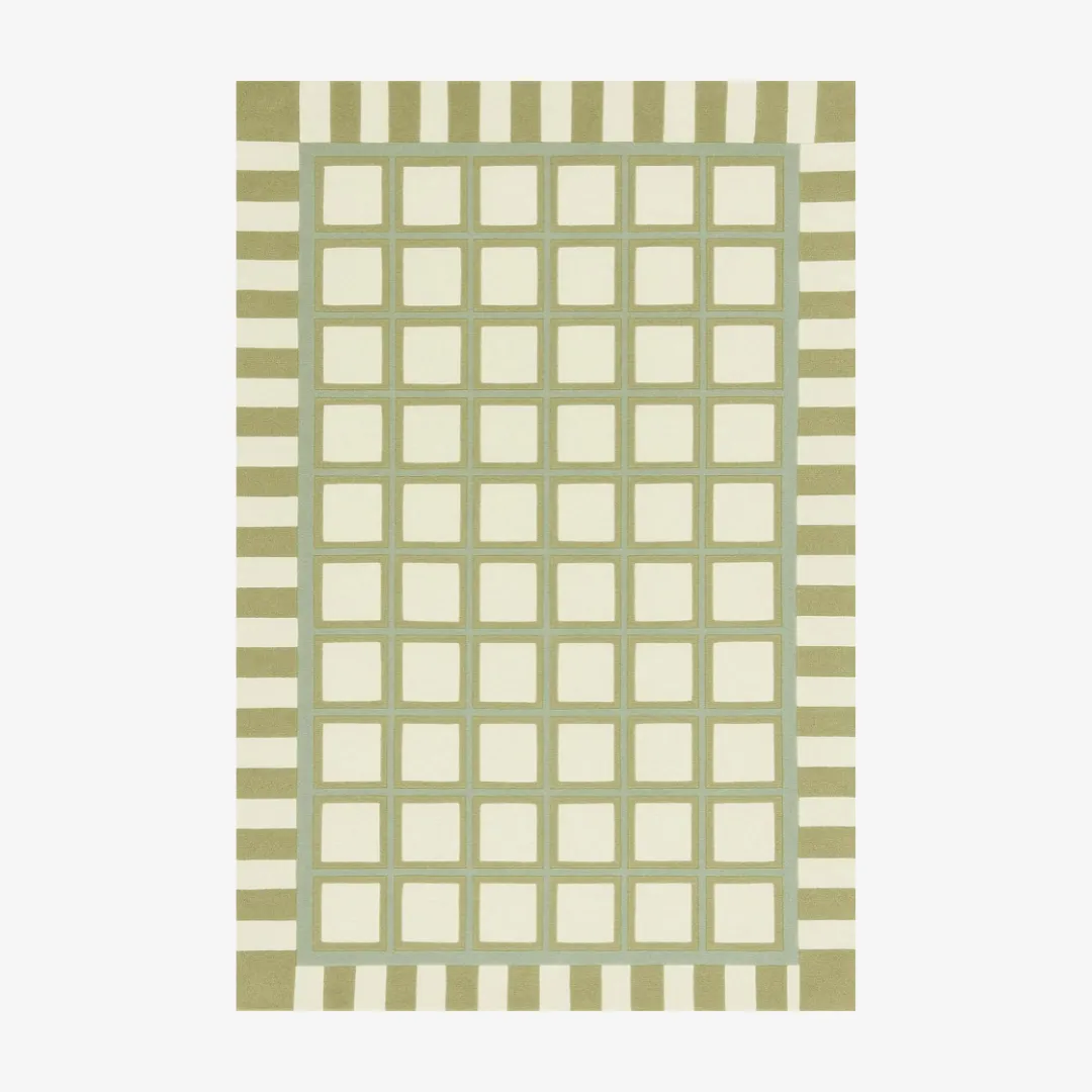 Green Checkered Rug