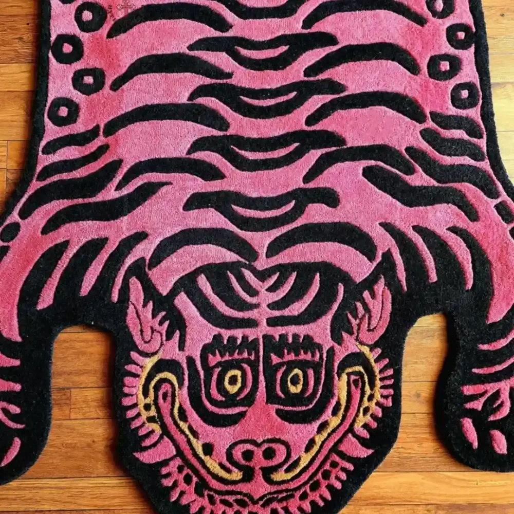 Hot Pink Tibetan Tiger Rug
