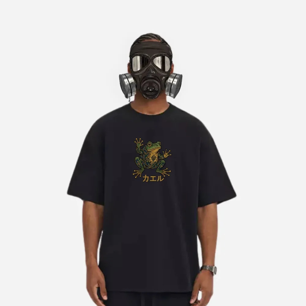 kawai frog embroidered tee