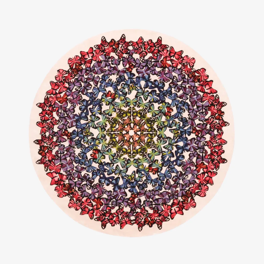 Monarch Butterfly Round Rug