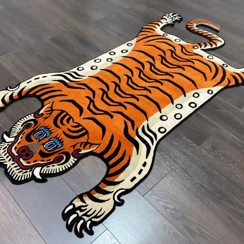 Orange Tibetan Tiger Rug