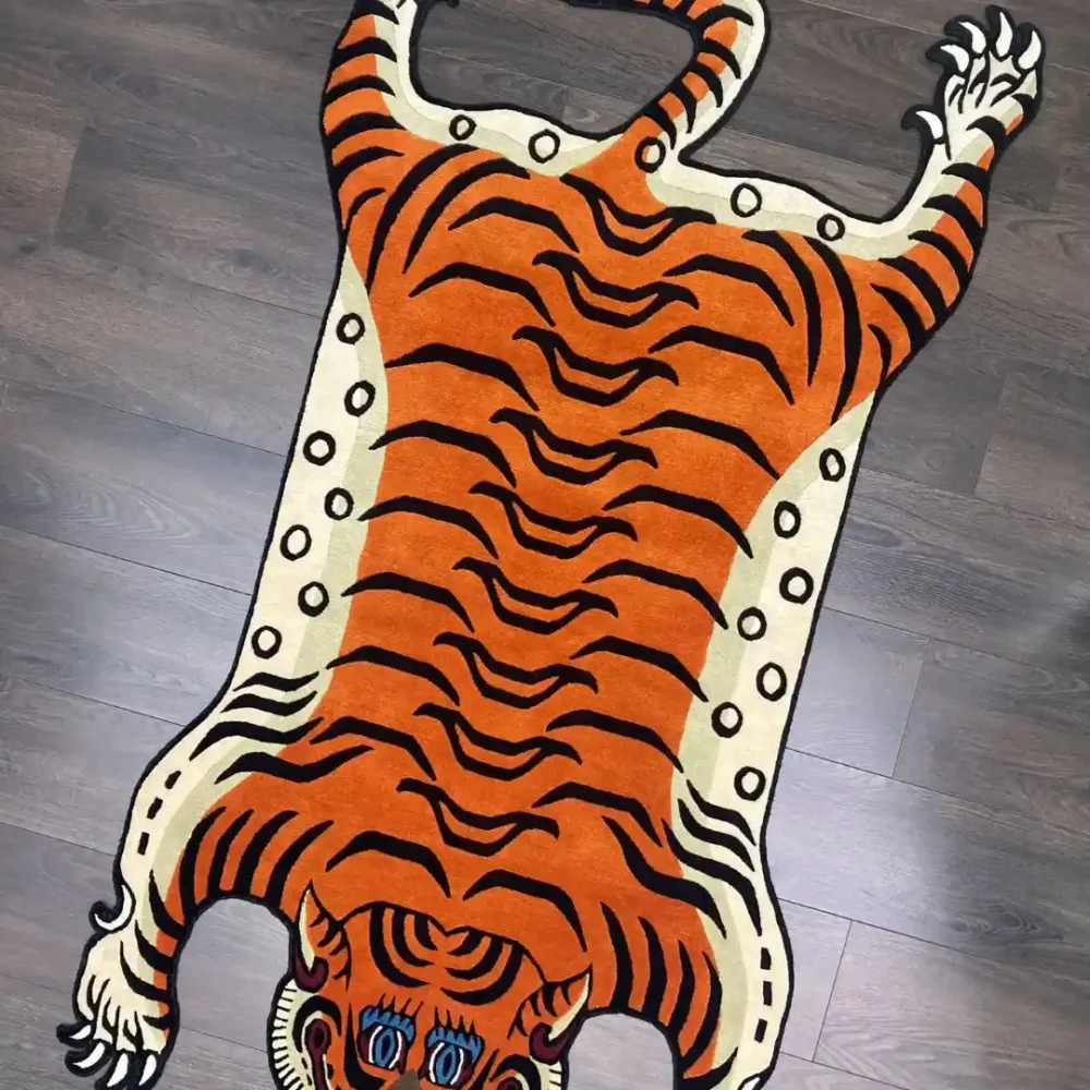 Orange Tibetan Tiger Rug