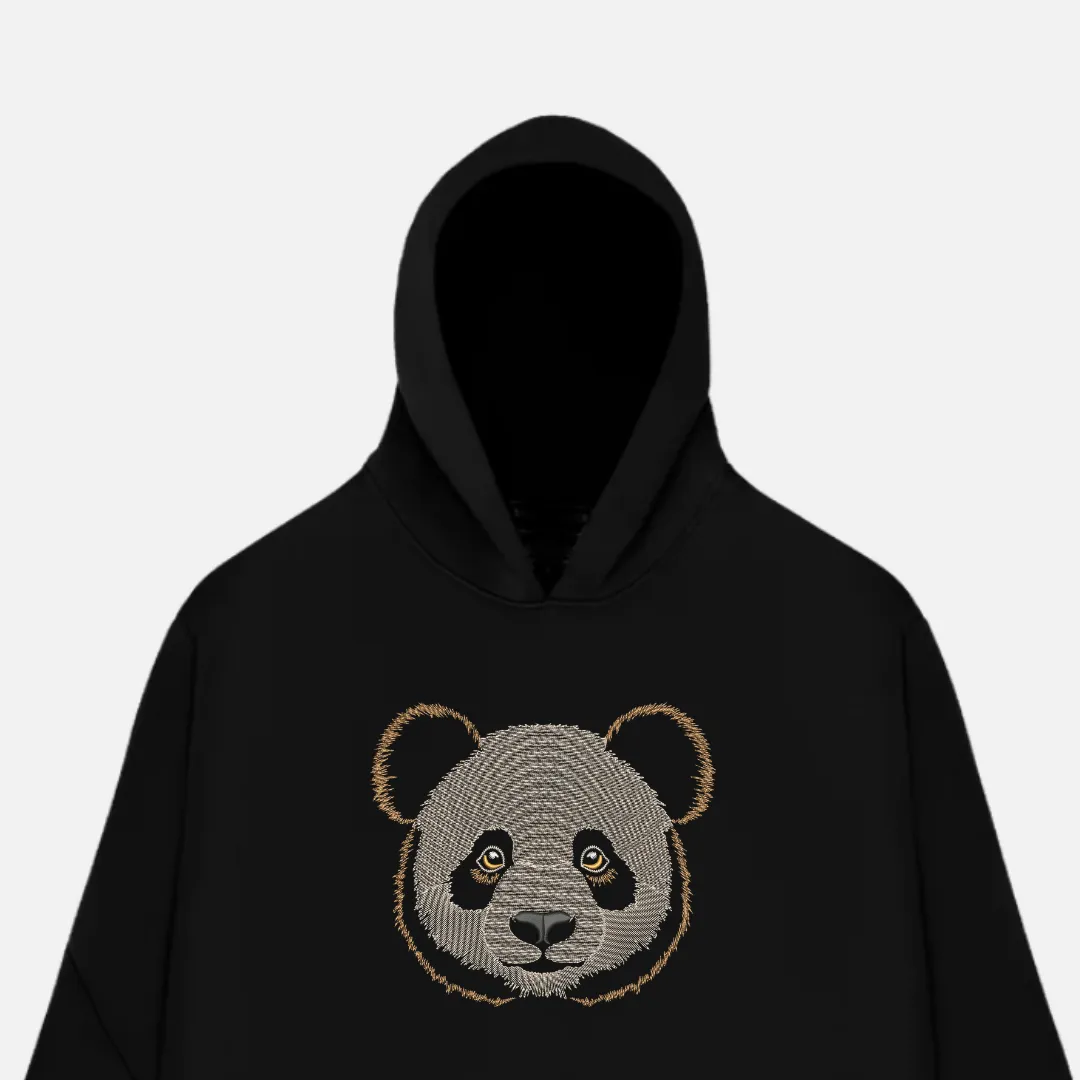 Panda Embroidered Hoodie
