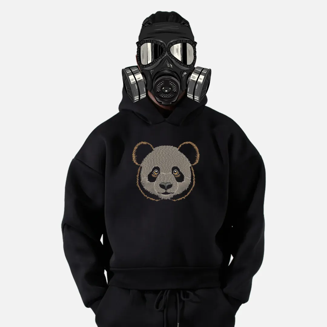 Panda Embroidered Hoodie