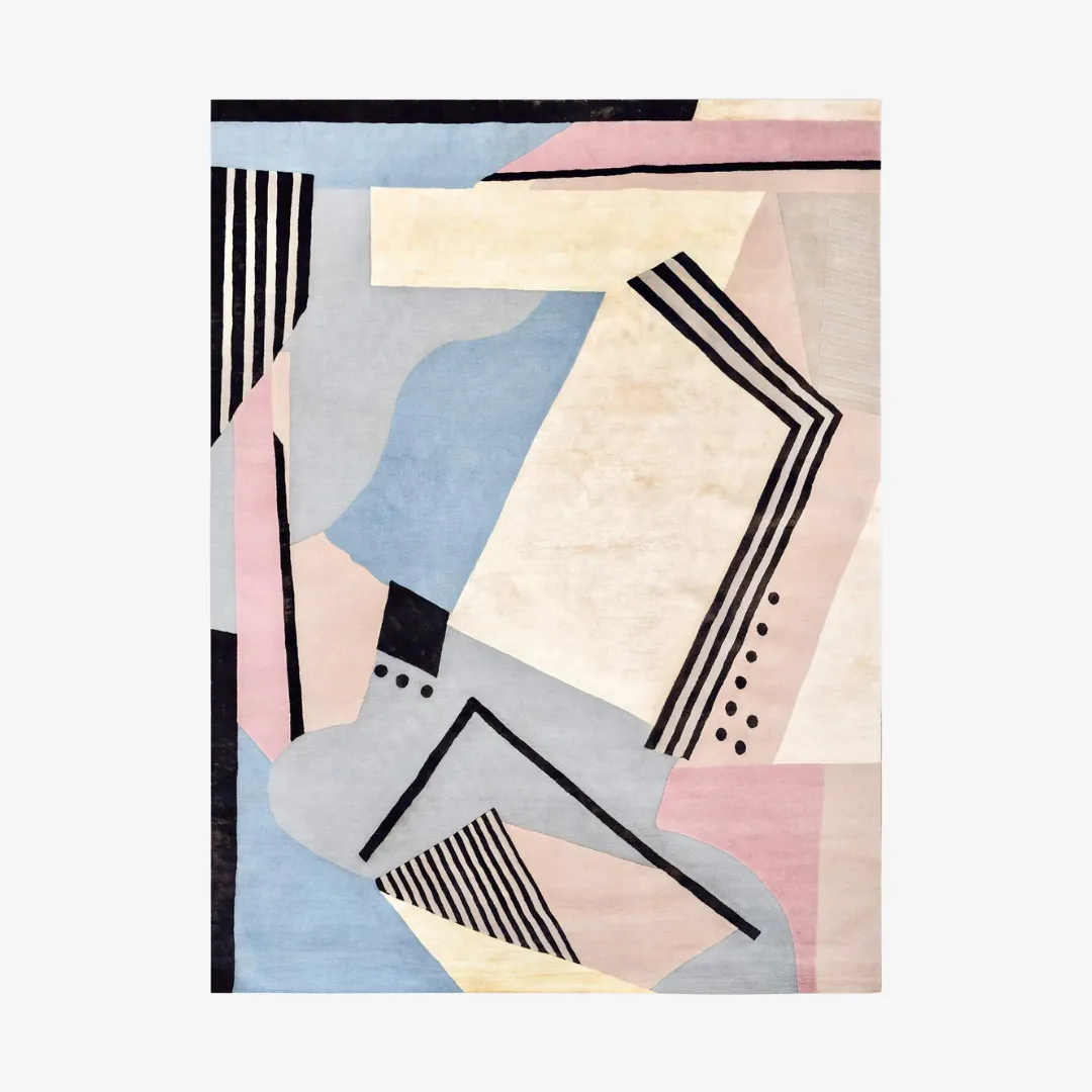pastel rhythms hand tufted rug