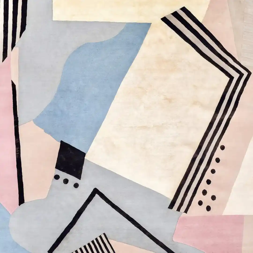 pastel rhythms hand tufted rug