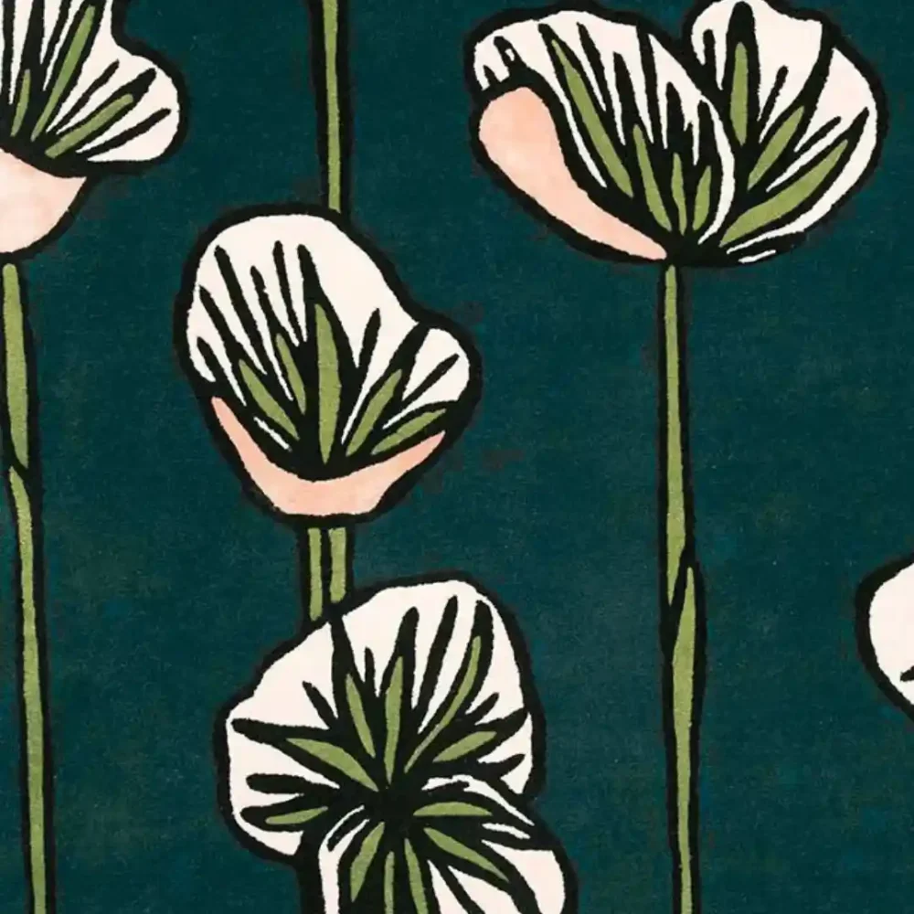 poppies pink floral hand tufted designer rugs