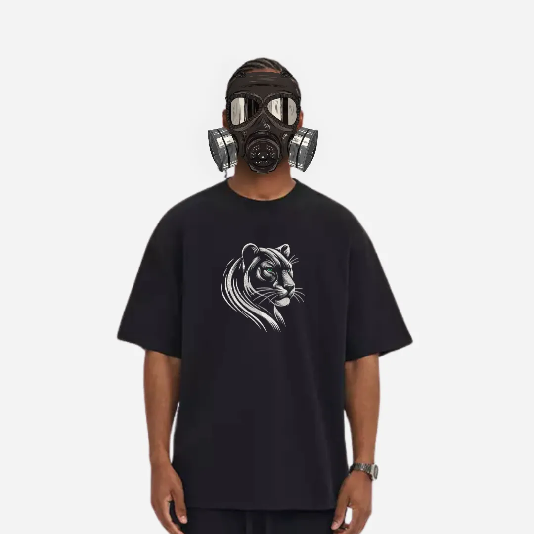 White Panther Embroidered T-Shirt