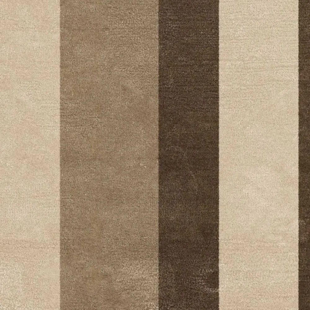 Architectural brown and beige hand-tufted rug