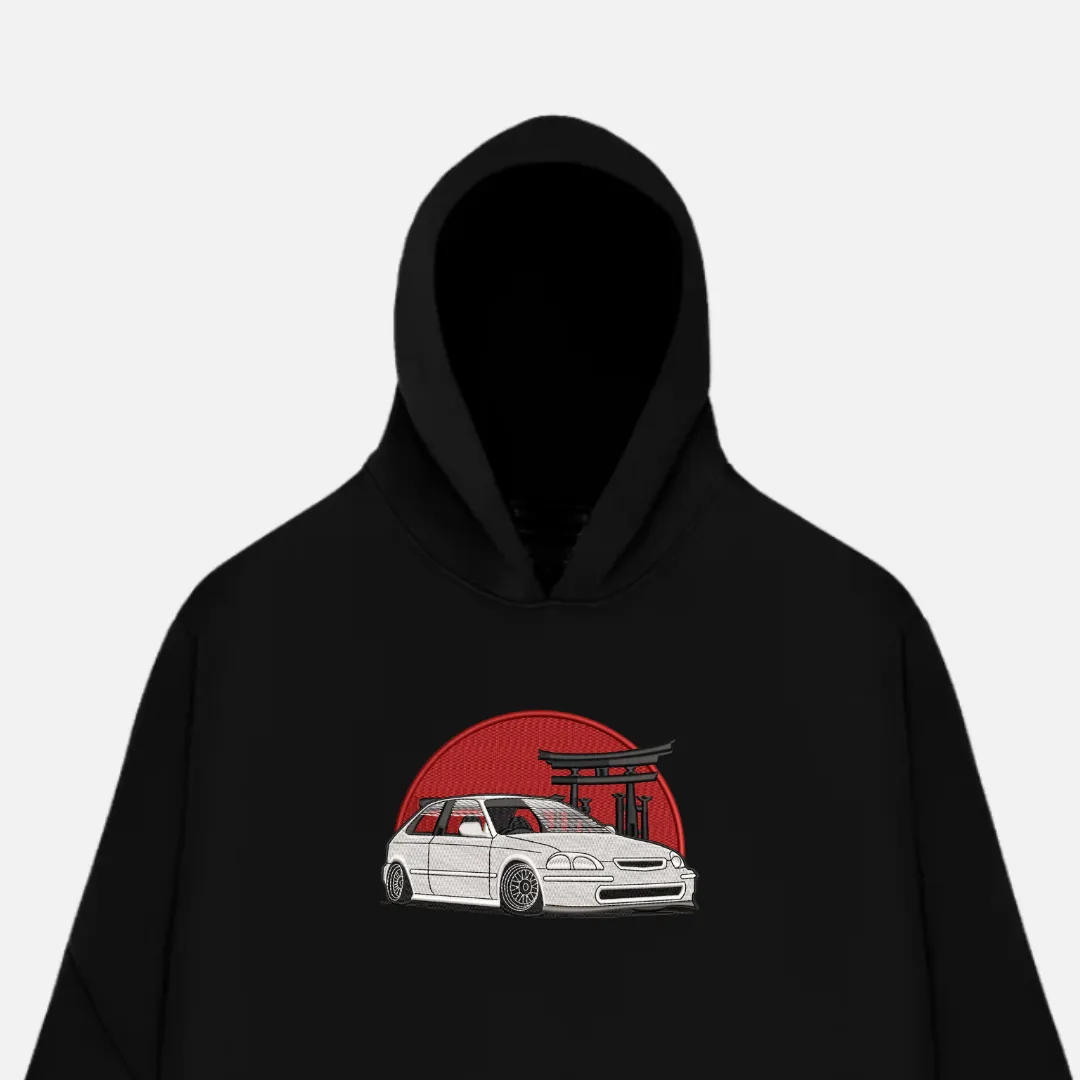 Japanese Car Embroidered Hoodie Japanese Car Embroidered Hoodie