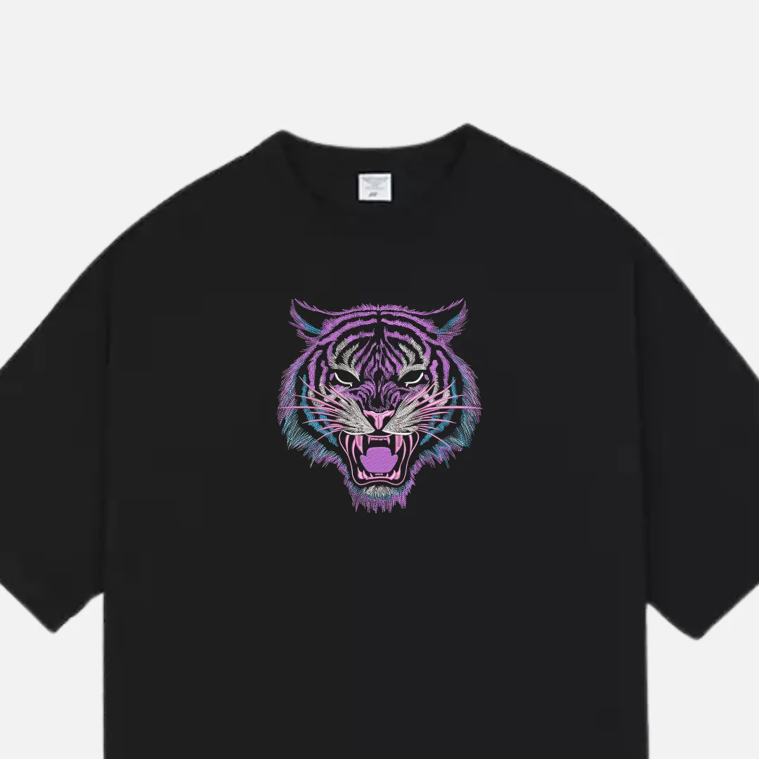 Neon Tiger Embroidered Tee