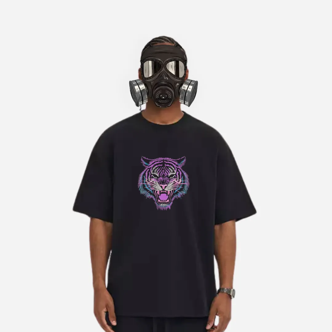 Neon Tiger Embroidered Tee