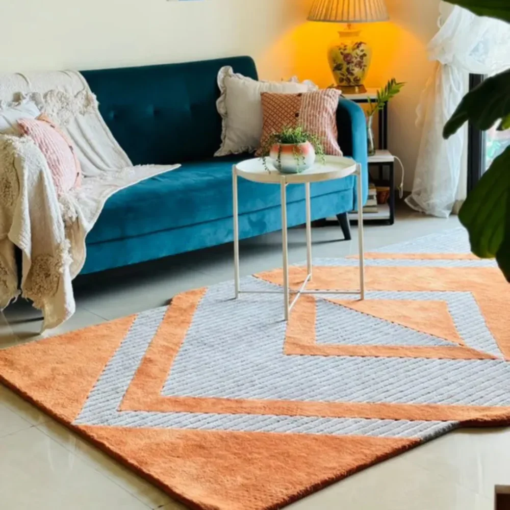vex orange rug