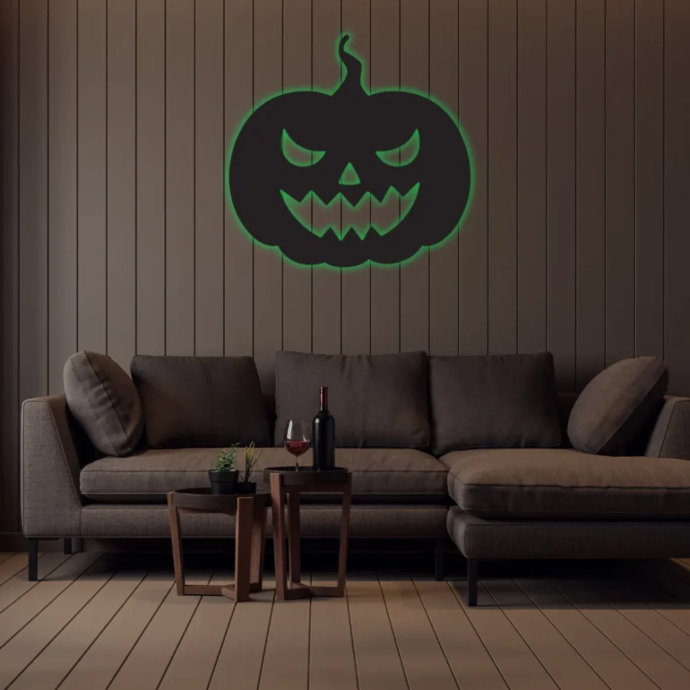 Creepy jack-o’-lantern wall art for haunted décor