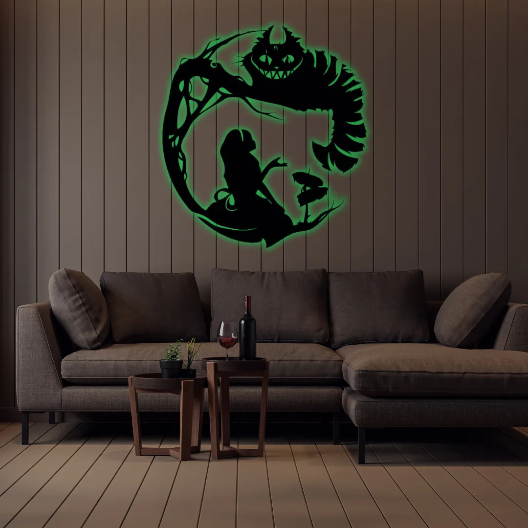 Unique fantasy silhouette wall hanging for creative interiors.