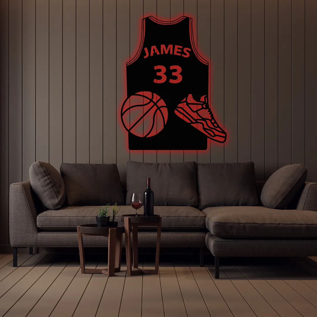 Custom basketball wall hanging jersey design for fans