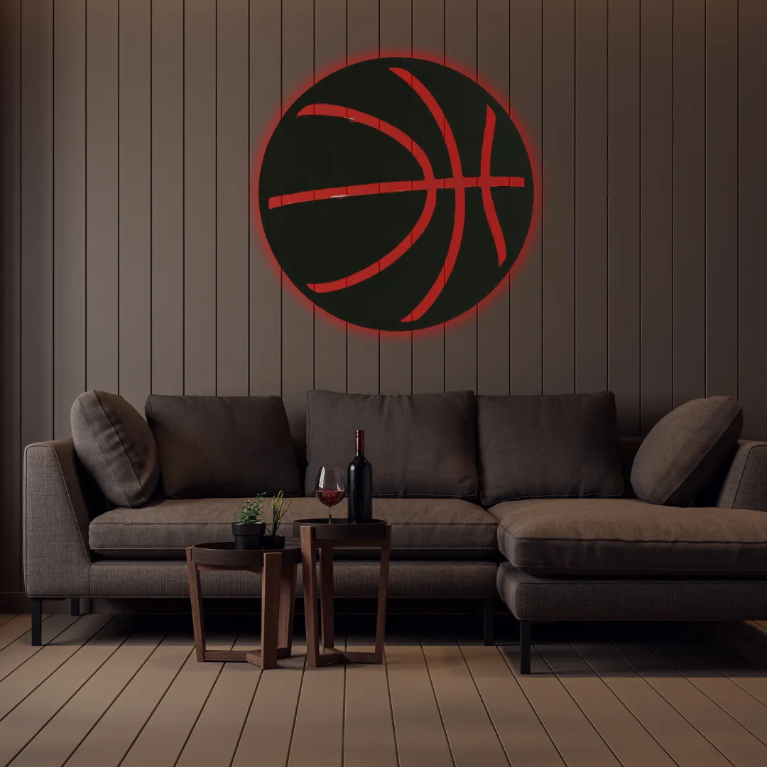 Custom basketball inspired wall hanging metal décor