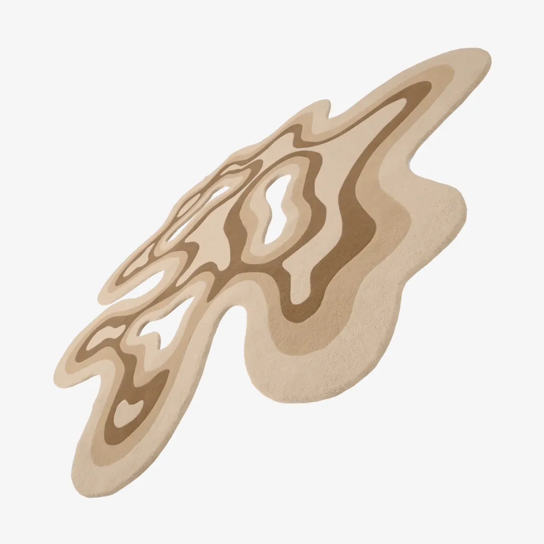 Modern Dune Drift Rug with layered contour design inspired by desert landscapes – hand-tufted wool rug