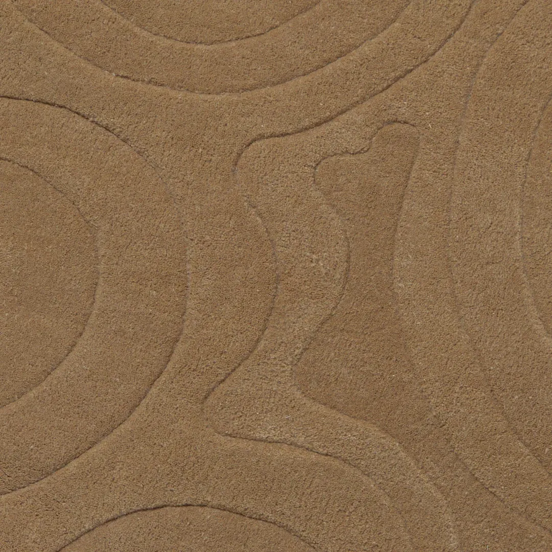 Contemporary brown rug inspired by molten patterns – Melted Mocha handmade area rug