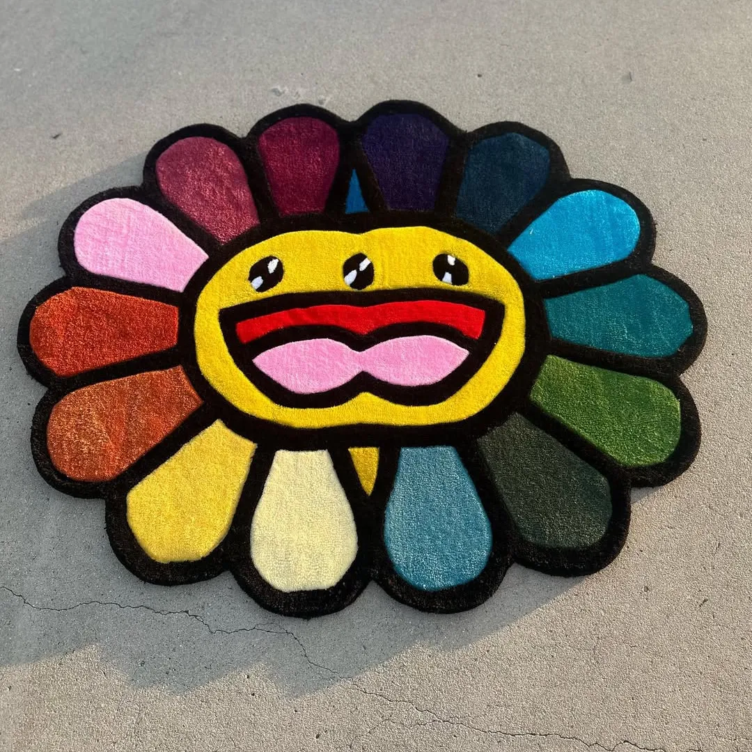 rainbow freakout rug