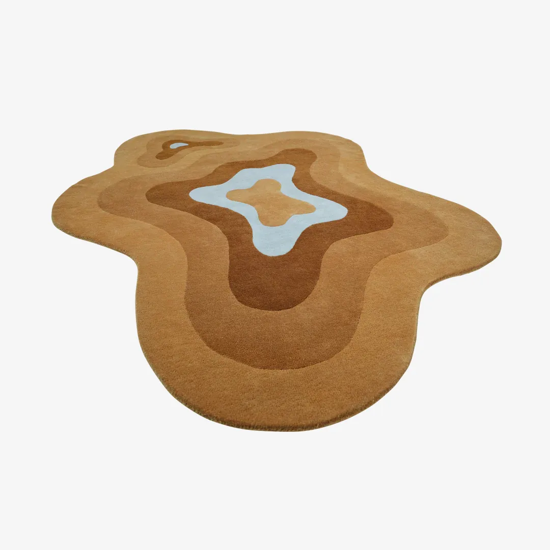 Terra Ripple Irregular Rug Modern Terra Ripple Rug with organic contour pattern inspired by earth and water – hand-tufted wool rug