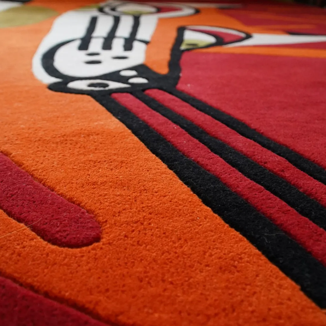 Vulpira Rug Zoomed In Luxury Vulpira Rug Featuring Artistic Fox Motif, Handcrafted from Premium Wool