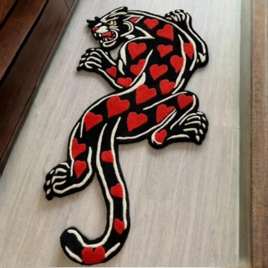 Amour Panther Inked Rug